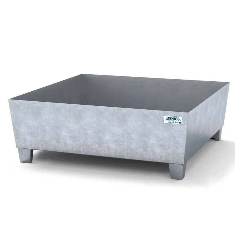 Cubeto Classic-Line en Acero con Patas Sin Rejilla para 2 Bidones 