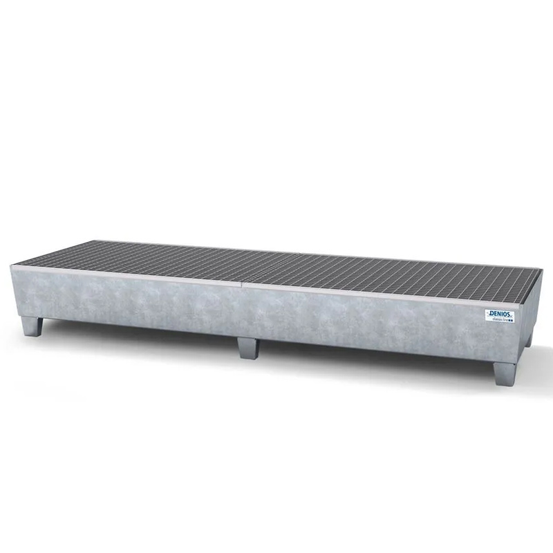 Cubeto Classic-Line en Acero con Patas y Rejilla para 4 Bidones 