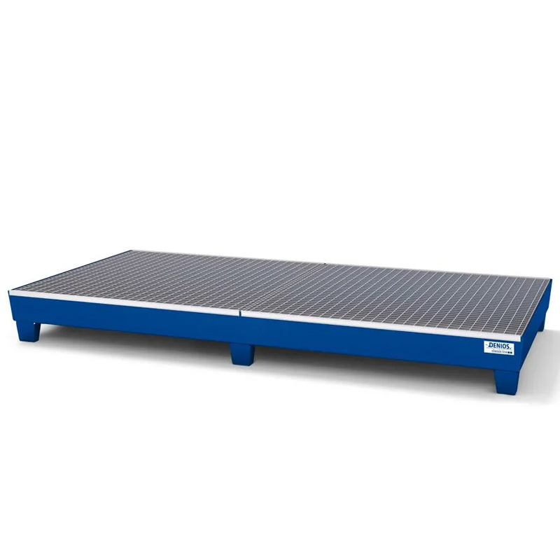 Cubeto Classic-Line en Acero con Patas y Rejilla para 8 Bidones 