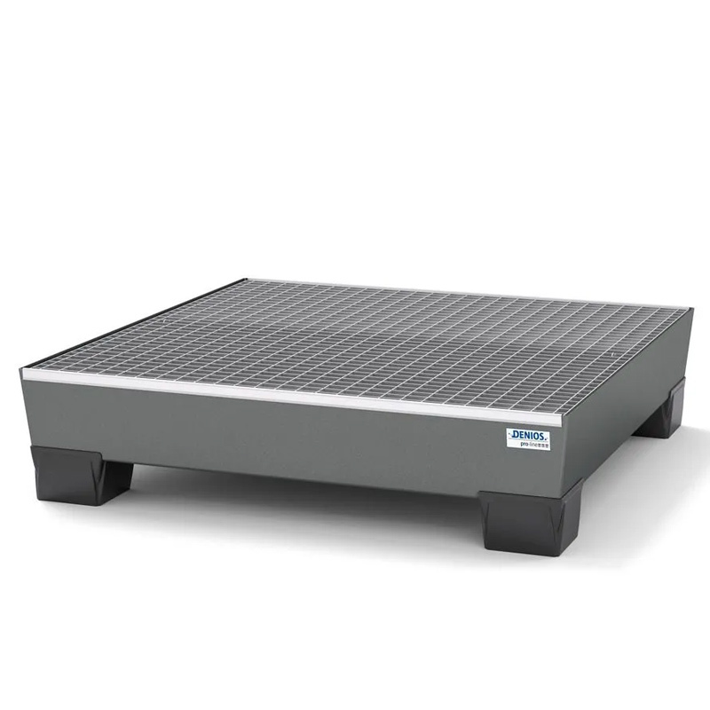 Cubeto Pro-Line en Acero con Patas y Rejilla para 4 bidones 