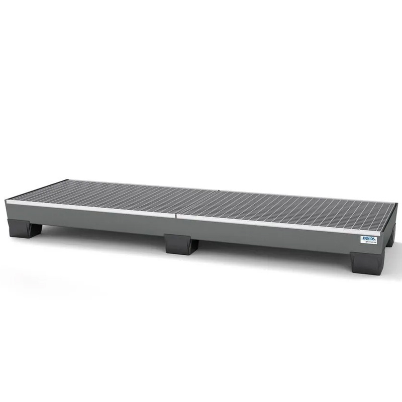 Cubeto Pro-Lline en Acero con Patas y Rejilla para 4 Bidones 