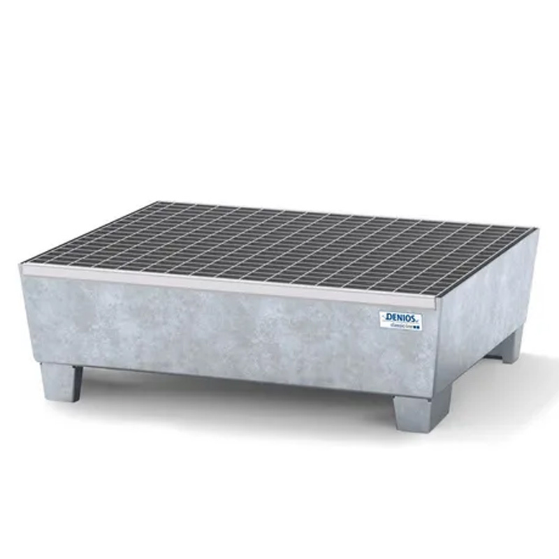 Cubeto Classic-Line en Acero con Patas y Rejilla 2 Bidones 60 litros