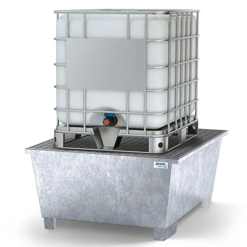 Cubeto Classic-Line en Acero con Zona de Llenado y Rejilla para 1 GRG/IBC 