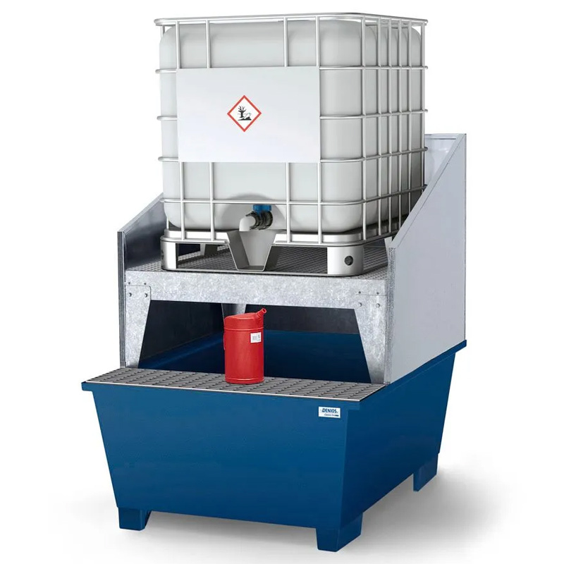 Cubeto Classic-Line en Acero con Zona de Llenado y Estante 1 GRG/IBC