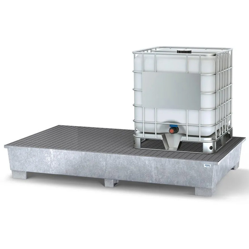 Cubeto Classic-Line en Acero con Área de Trasvase para 2 GRG/IBC