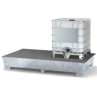 Cubeto Classic-Line en Acero con Área de Trasvase para 2 GRG/IBC