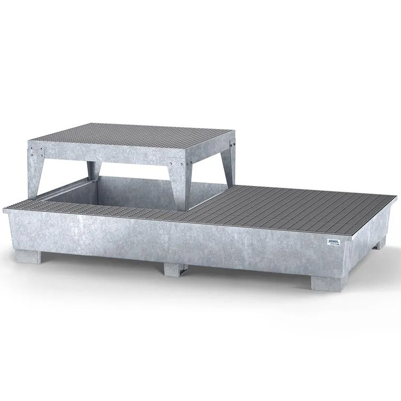 Cubeto Classic-Line en Acero con Rejilla y Estante para 2 GRG/IBC