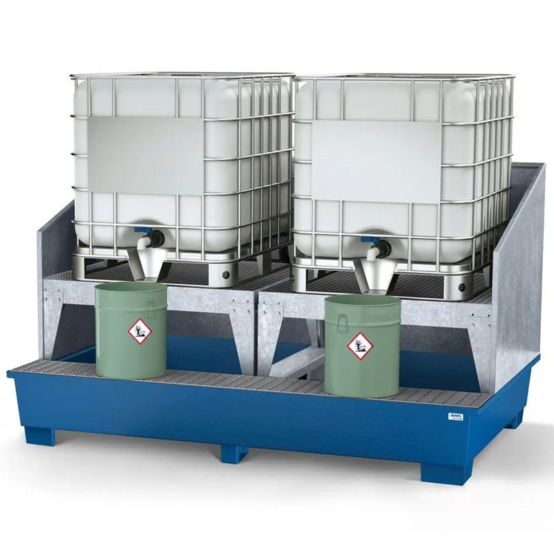 Cubeto Classic-Line en Acero con 2 Estantes para 2 GRG/IBC