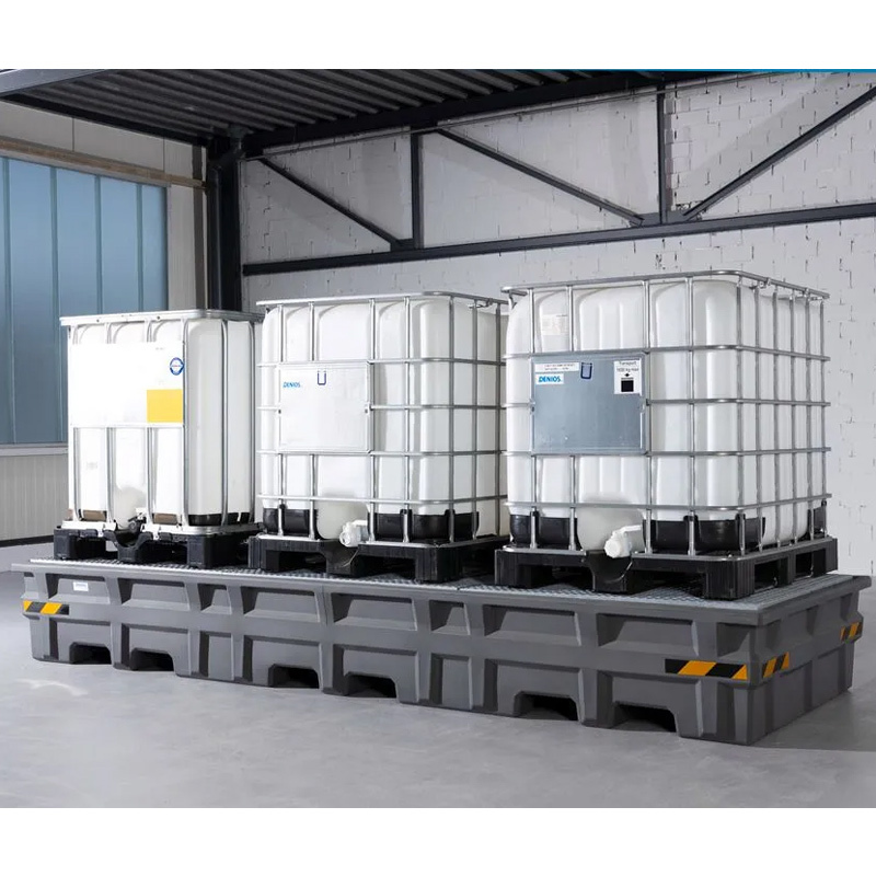 Cubeto Pro-Line en PE con Rejilla Galvanizada para 3 GRG/IBC 