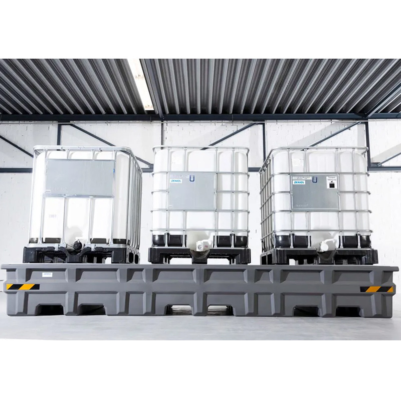 Cubeto Pro-Line en PE con Rejilla Galvanizada para 3 GRG/IBC 