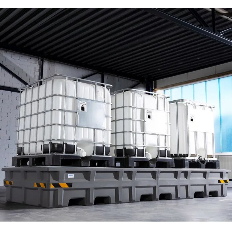 Cubeto Pro-Line en PE con Rejilla Galvanizada para 3 GRG/IBC 
