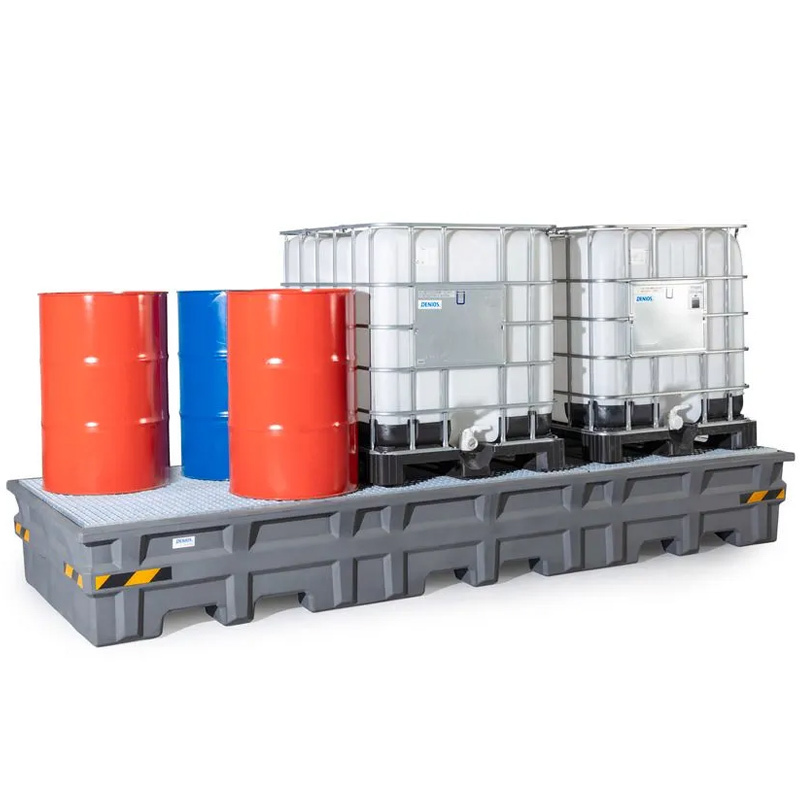 Cubeto Pro-Line en PE con Rejilla Galvanizada para 3 GRG/IBC 