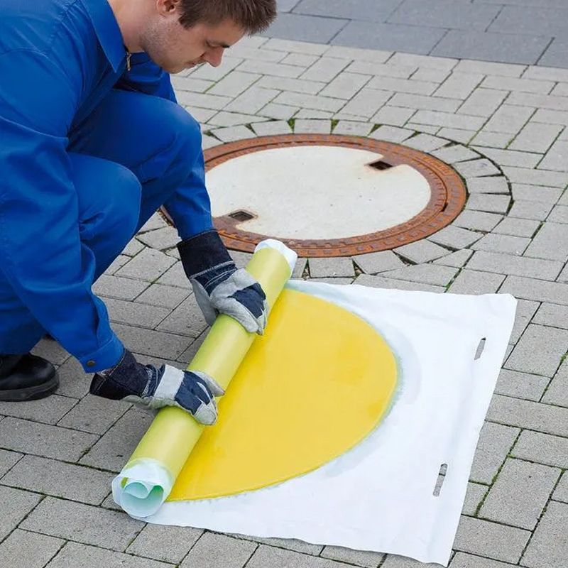 Estera de Sellado Forma Redonda de Poliuretano Amarillo 