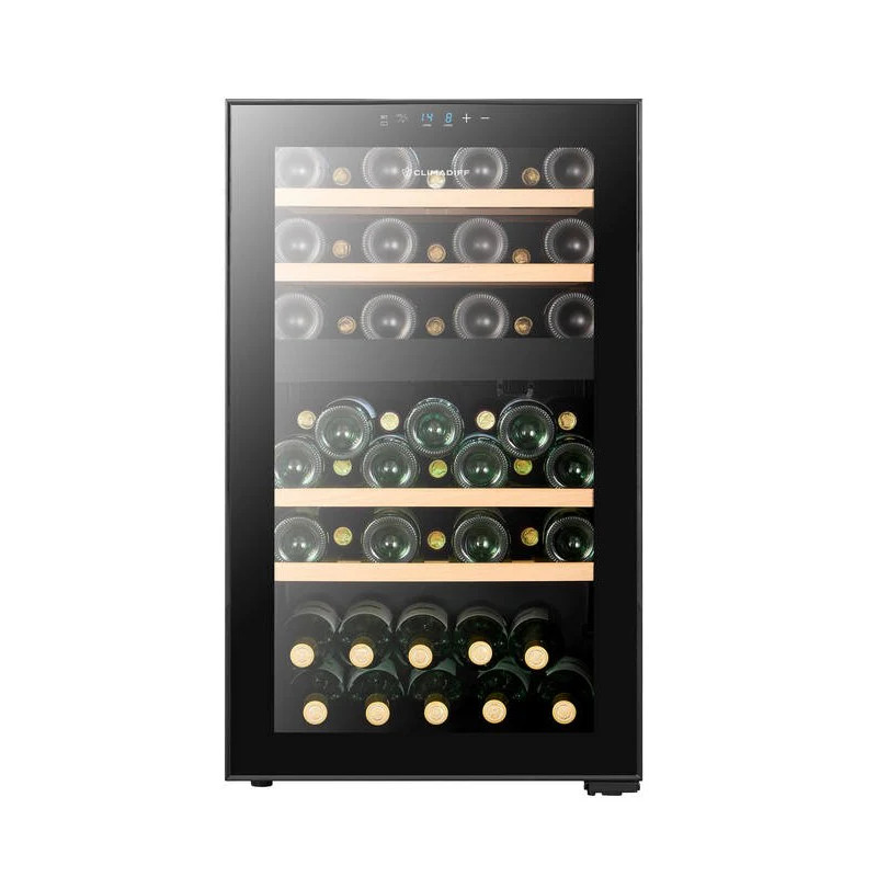 Vinoteca negra compresor 2 zonas temperatura 52 botellas Climadiff CEPAGE52DZF