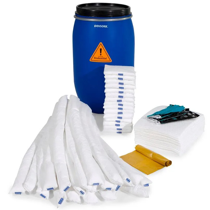 Set de Absorbentes Versión Aceite 158 litros DENSORB en Bidón S170