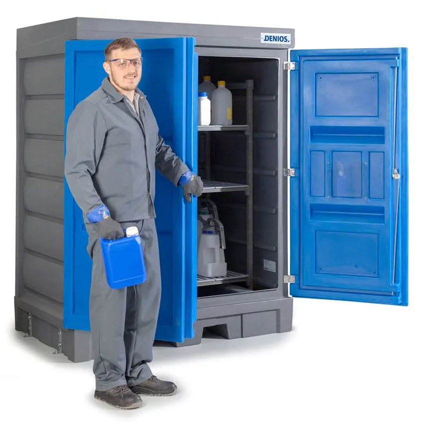 Depósito PolySafe D Puertas y Estantería para Recipientes Pequeños 
