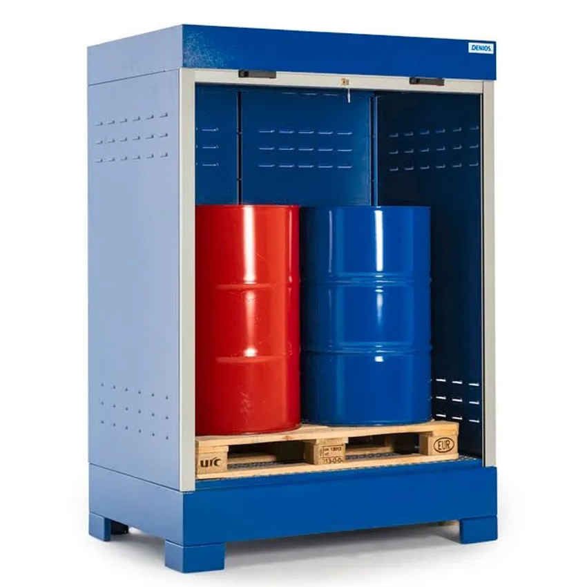 Deposito SteelSafe D2 de Acero Persiana Enrollable para 2 Bidones 