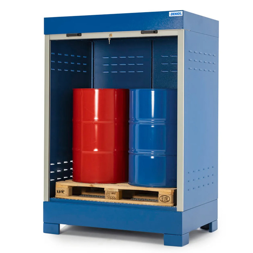 Deposito SteelSafe D2 de Acero Persiana Enrollable para 2 Bidones 