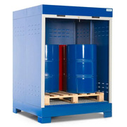 Depósito de Acero SteelSafe D4 con Persiana para 4 Bidones 
