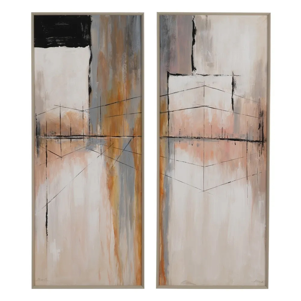 Cuadro Pintura Abstracta en Lienzo 2 Modelos 60 x 150 cm       