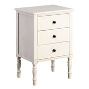 Mesita de Noche de Madera 3 Cajones 33 x 43 x 61 cm 