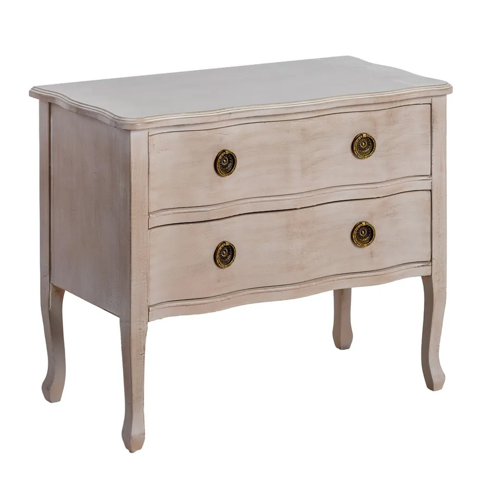 Mesita de Noche Madera de Abeto 2 Cajones 38 x 80 x 65,5 cm  