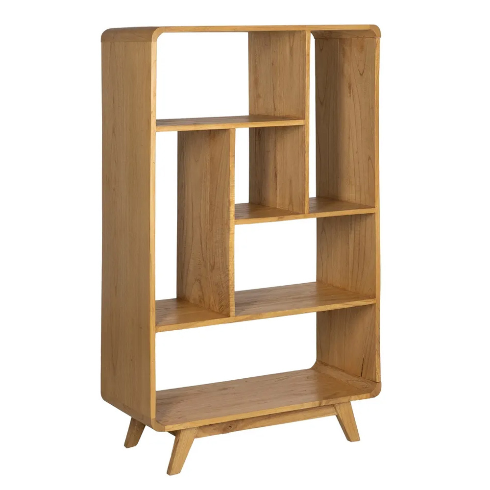 Estantería de Madera de Mindi Natural 40 x 90 x 150 cm   