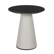 Mesita Auxiliar de Metal Blanco y Negro 50 x 50 x 55 cm 