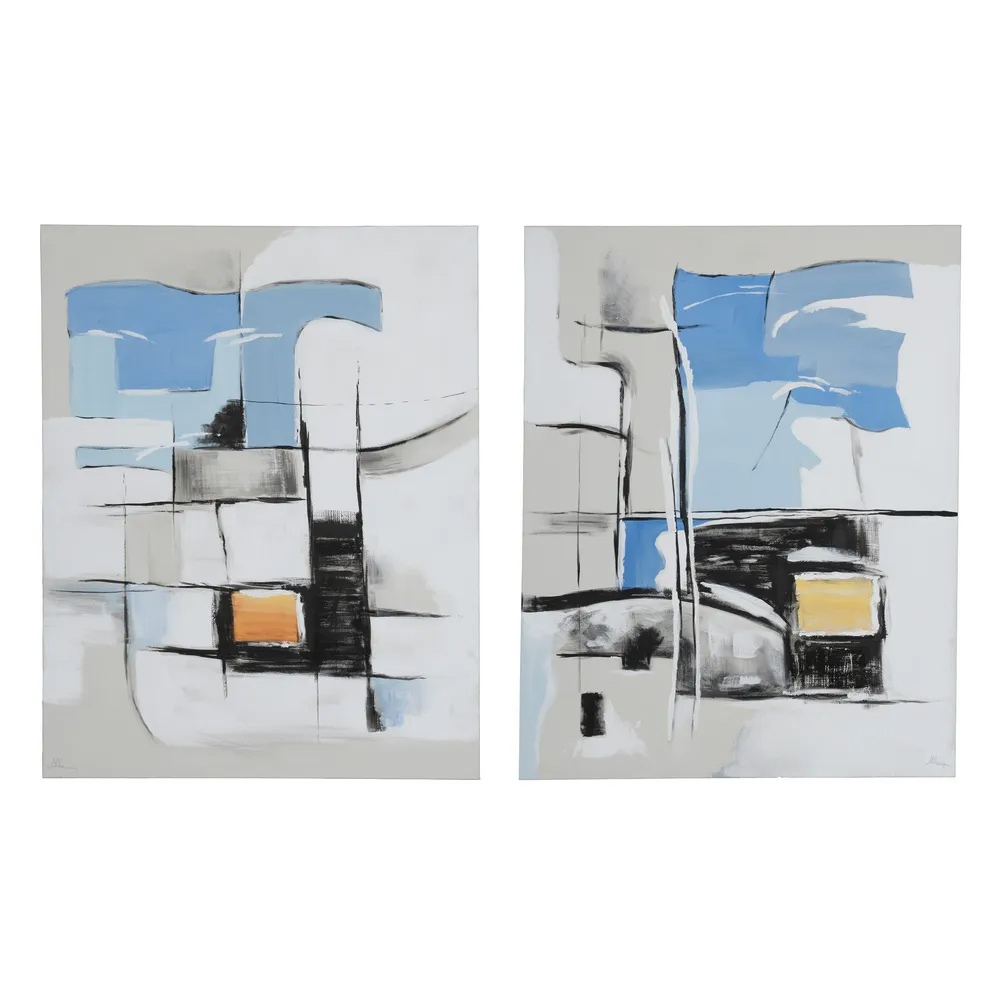 Pintura Acrílica Abstracta en Lienzo 2 Modelos 80 x 100 cm 