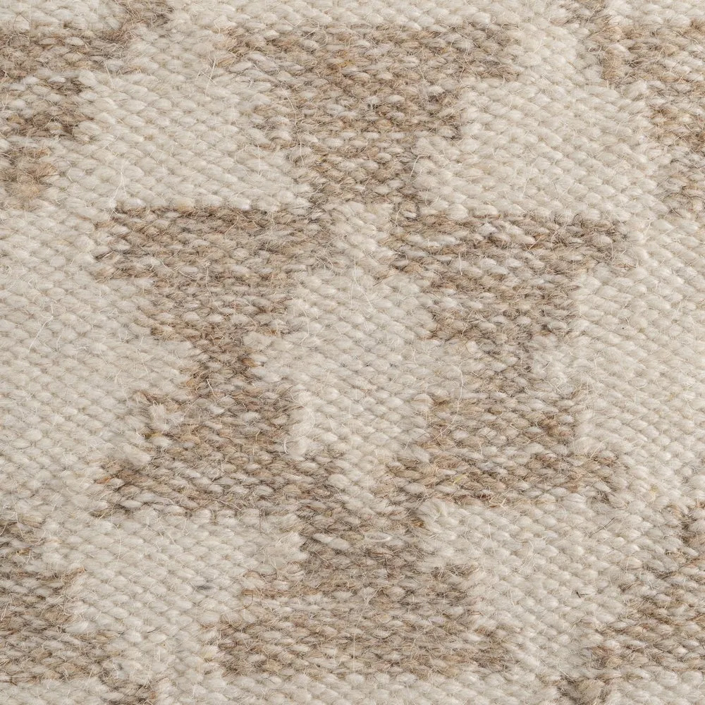 Puf de Textil Mixto Blanco Natural 45 x 45 x 45 cm 
