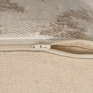 Puf de Textil Mixto Blanco Natural 45 x 45 x 45 cm 
