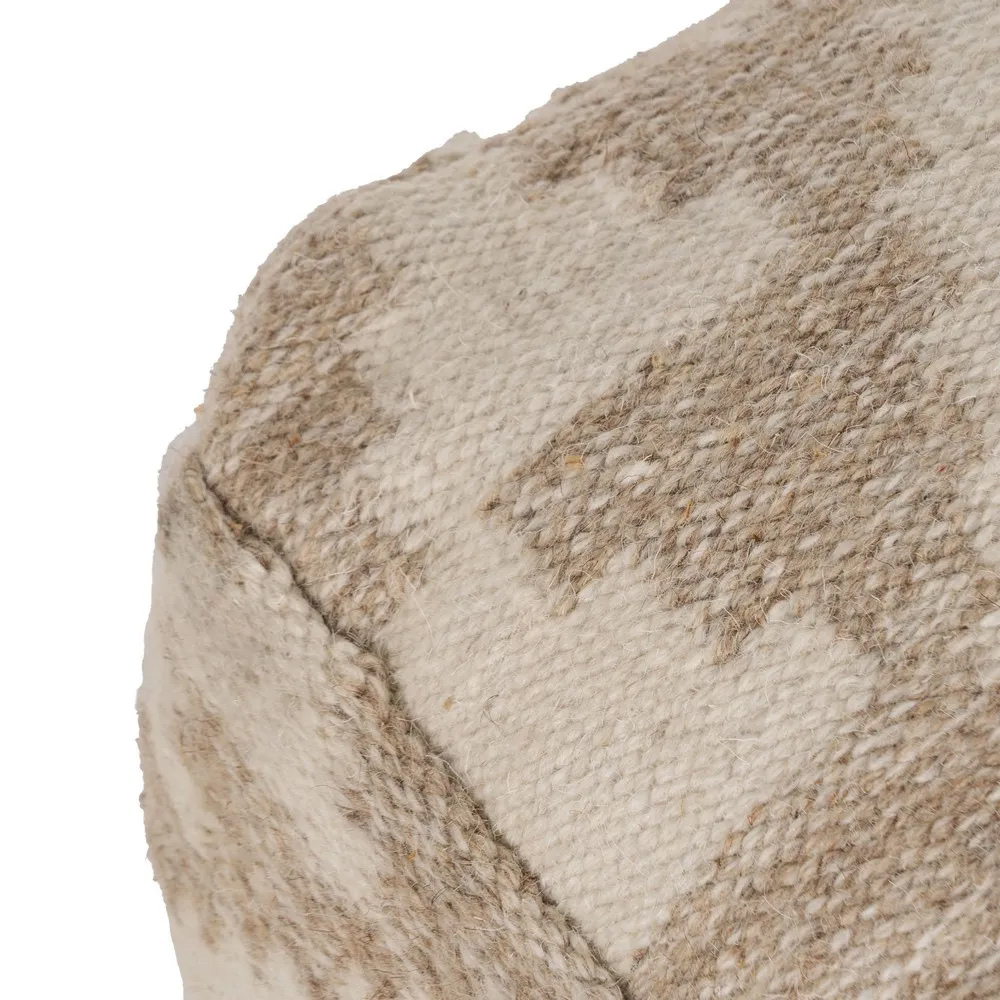 Puf Textil Mixto Blanco Natural 80 x 80 x 40 cm 