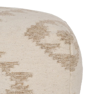 Puf Textil Mixto Blanco Natural 80 x 80 x 40 cm 