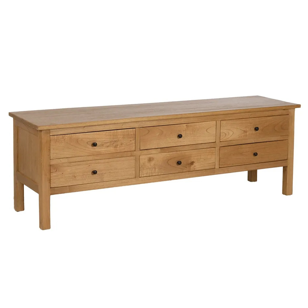 Mueble Televisión de Madera 6 Cajones 48 x 180 x 60 cm 