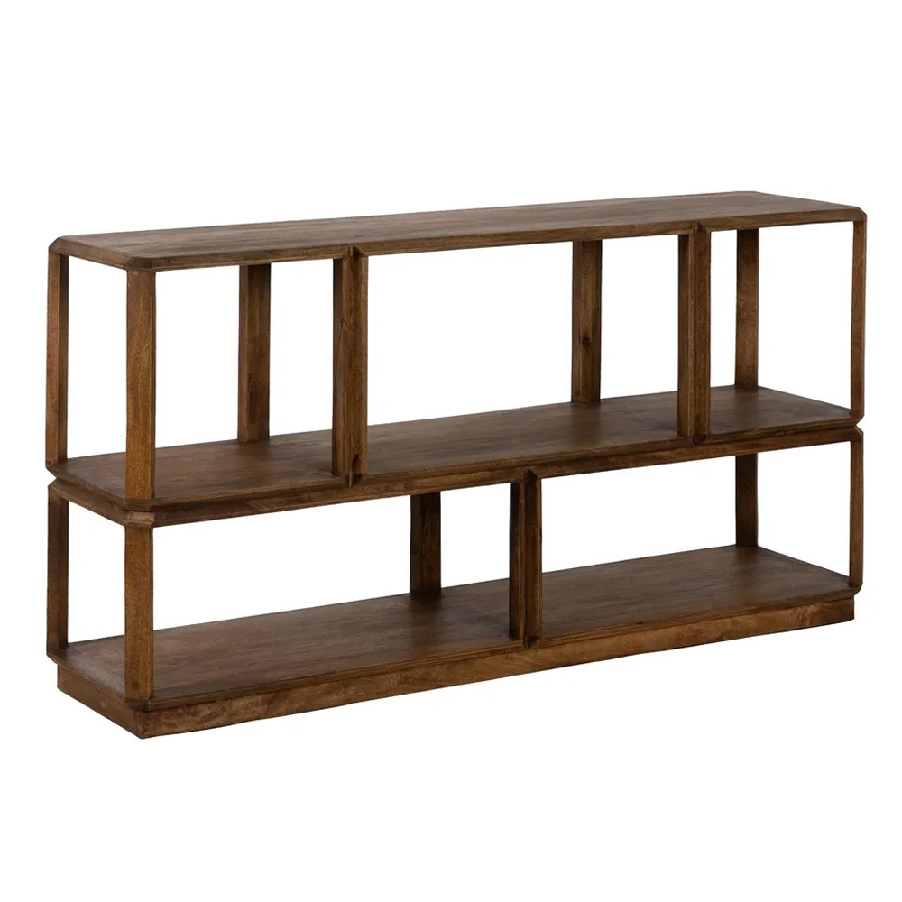 Estantería de Madera de Mango Marrón 42 x 160 x 85 cm 
