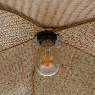 Lámpara de Techo Fibra Natural 82 x 82 x 28 cm 
