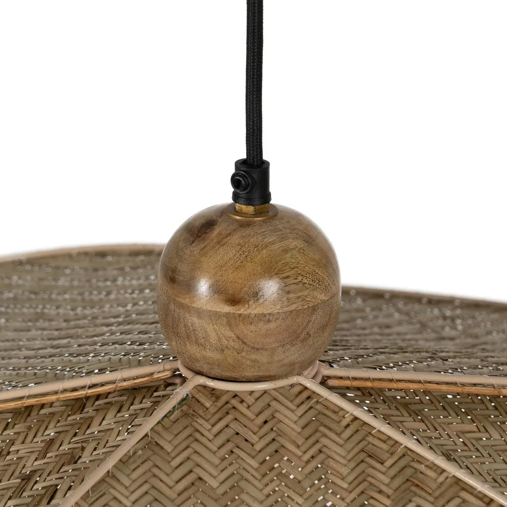 Lámpara de Techo Fibra Natural 82 x 82 x 28 cm 