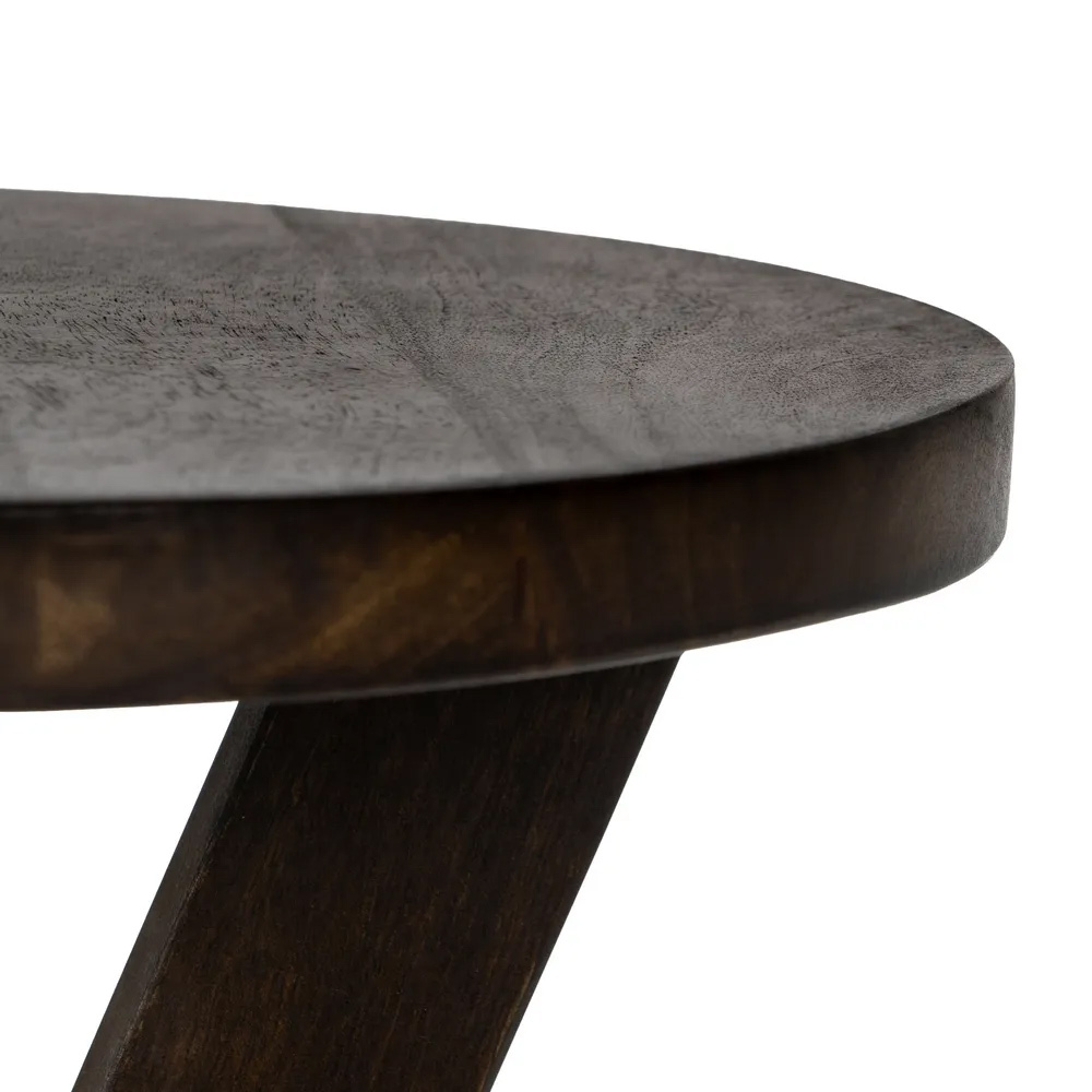 Mesita Auxiliar de Madera Natural 37 x 37 x 60 cm 