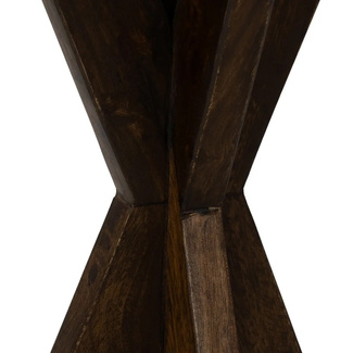 Mesita Auxiliar de Madera Natural 37 x 37 x 60 cm 