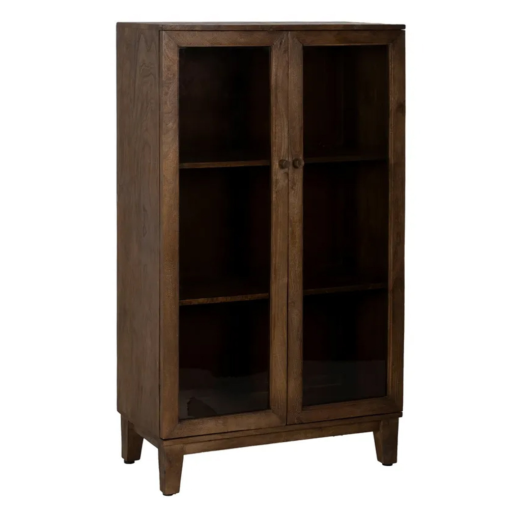 Vitrina de Madera de Mango 2 Puertas 40 x 80 x 140 cm 