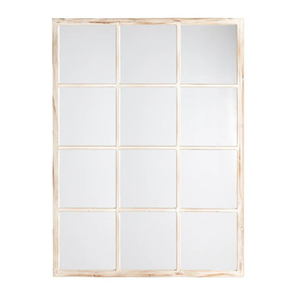 Espejo de Madera Blanco Rozado 3 x 90 x 120 cm 