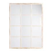 Espejo de Madera Blanco Rozado 3 x 90 x 120 cm 