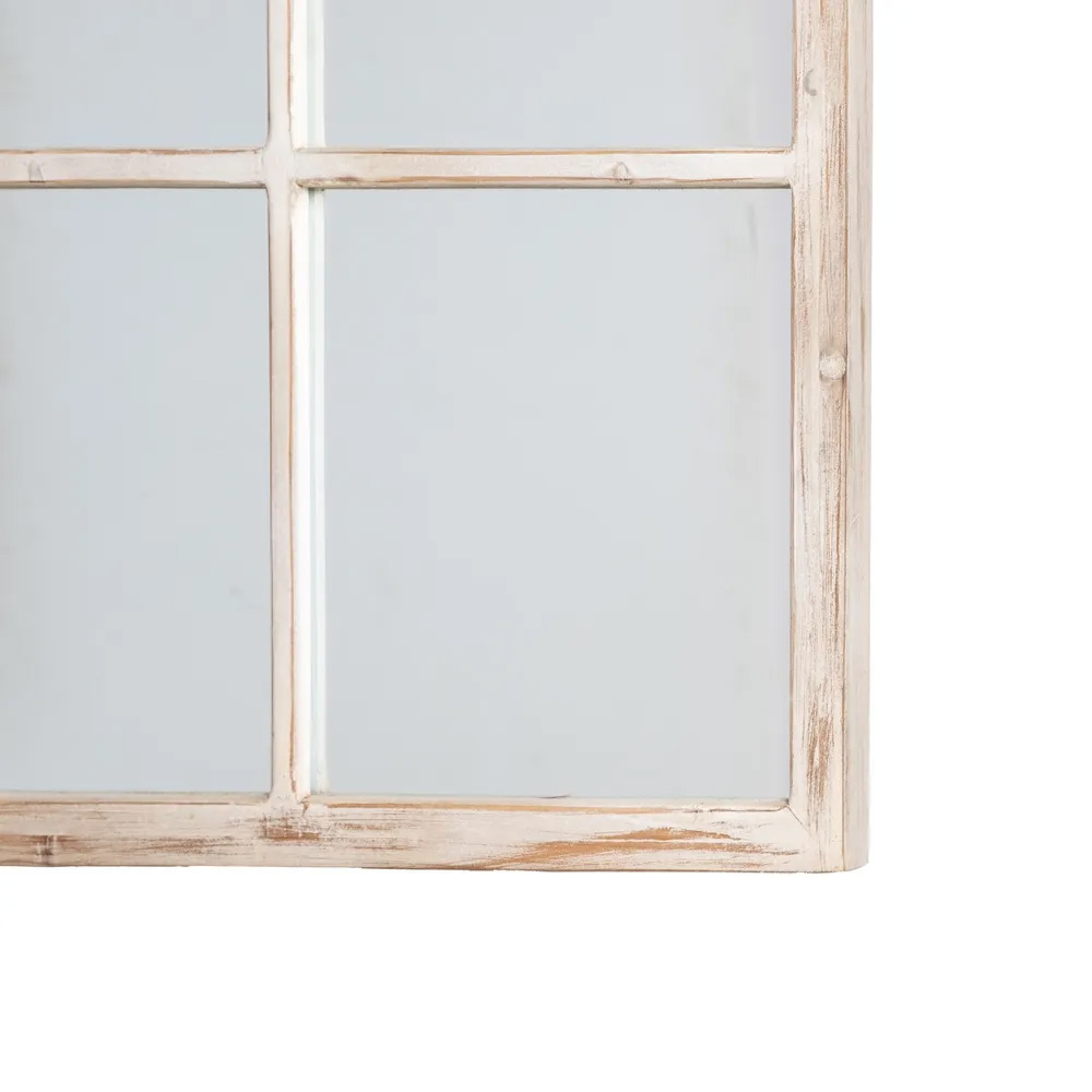Espejo de Madera Blanco Rozado 3 x 90 x 120 cm 