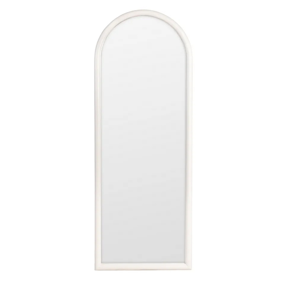 Espejo de Pared Marco de Madera Crema 3 x 60 x 160 cm 
