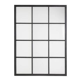 Espejo de Madera Negro 3 x 90 x 120 cm 
