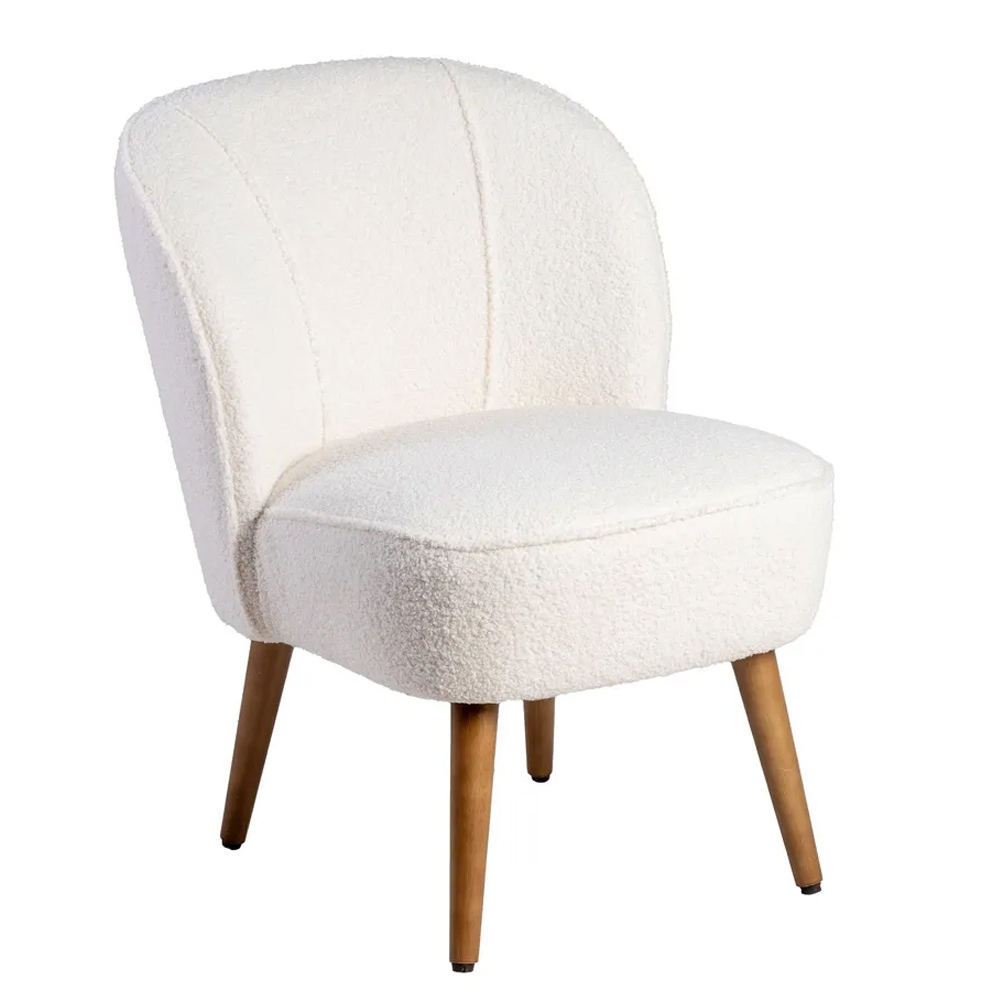 Sillón de Maderade Caucho Beige 64 x 54 x 73 cm 