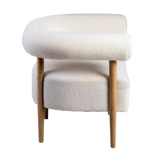 Sillón Tejido de Poliéster Beige 67 x 80 x 69 cm 