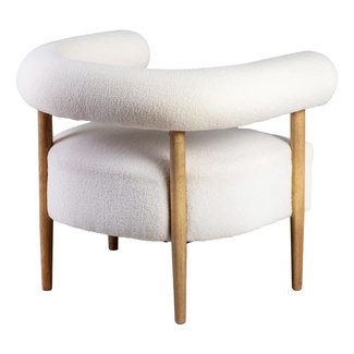 Sillón Tejido de Poliéster Beige 67 x 80 x 69 cm 