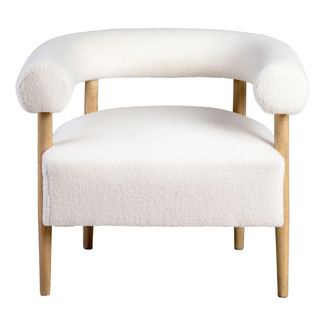 Sillón Tejido de Poliéster Beige 67 x 80 x 69 cm 