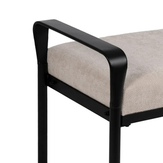 Banco Beige Patas de Hierro 46 x 121 x 52 cm 